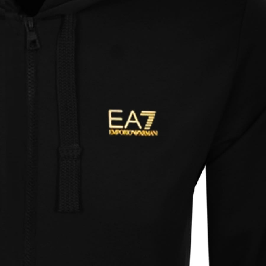 Alternative Image for ProductEA7 Emporio Armani Full Zip Logo Hoodie Black3